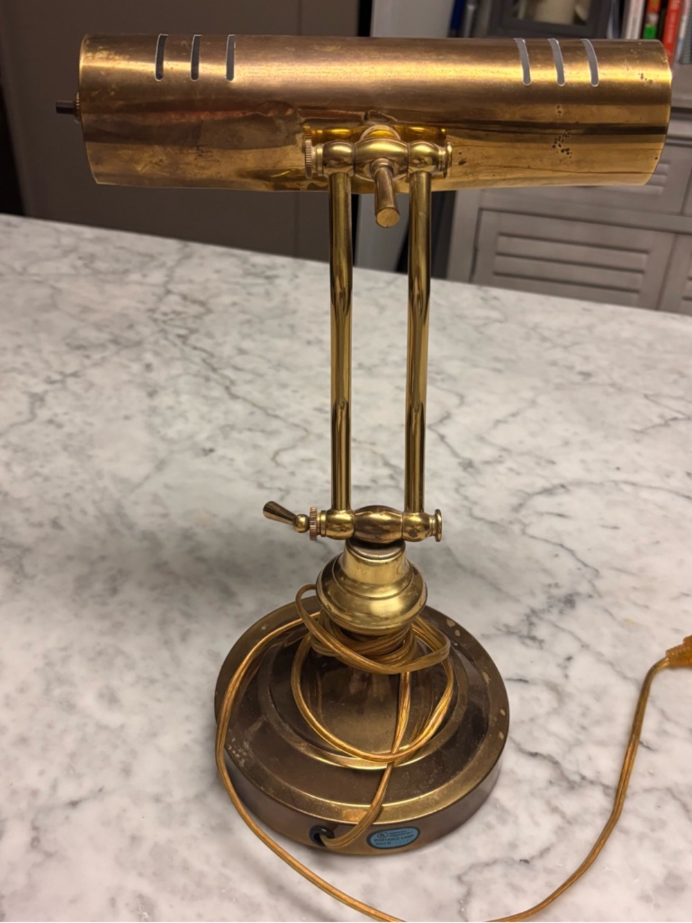 Brass Piano/Task Lamp - Sleek Vintage Style